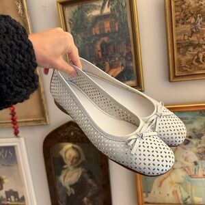 Elegant Perforated Ballet Flats
